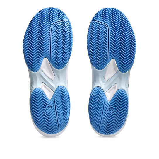 Asics Game FF Clay/OC Ladies Tennis Shoe - White/Blue Coast