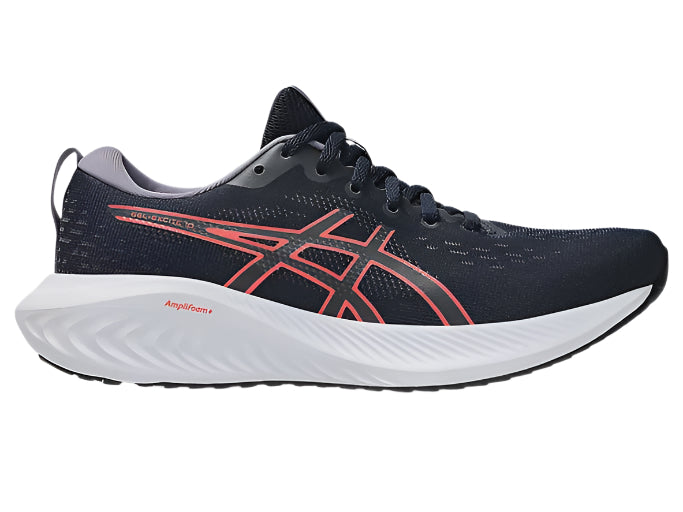 Asics Gel Excite 10 Ladies Running Shoes - Midnight/Coral Reef