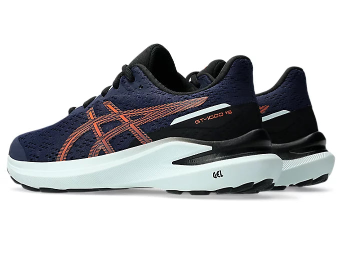 Asics GT - 1000 13 GS Junior Running Shoes - Midnight/Nova Orange