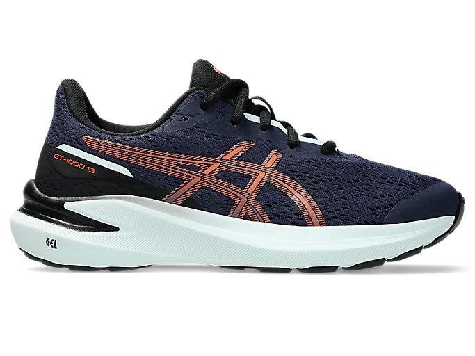 Asics GT - 1000 13 GS Junior Running Shoes - Midnight/Nova Orange
