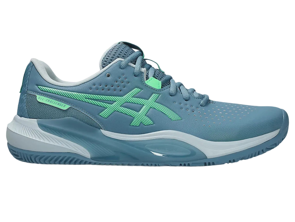 Asics Gel Challenger 15 Mens Padel Shoes - Saba Blue/Vital Green