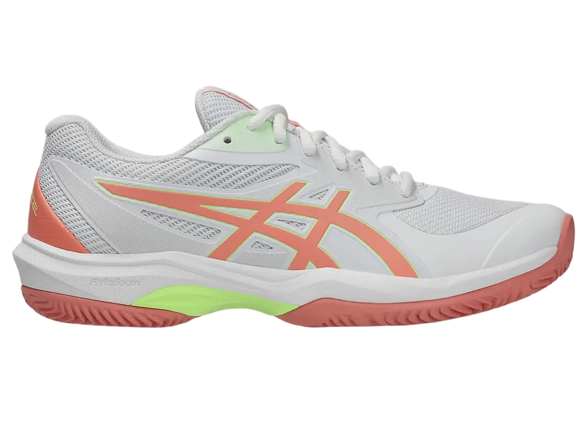 Asics Game FF Ladies Padel Shoe - White/Guava