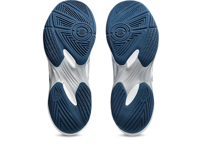 Asics Gel Rocket 12 Mens Indoor Court Shoes - White/Mako Blue