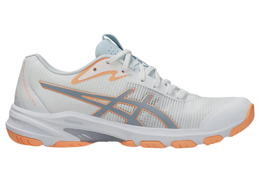 Asics Netburner Professional FF 3 Ladies Netball Shoe -White/Grey Blue