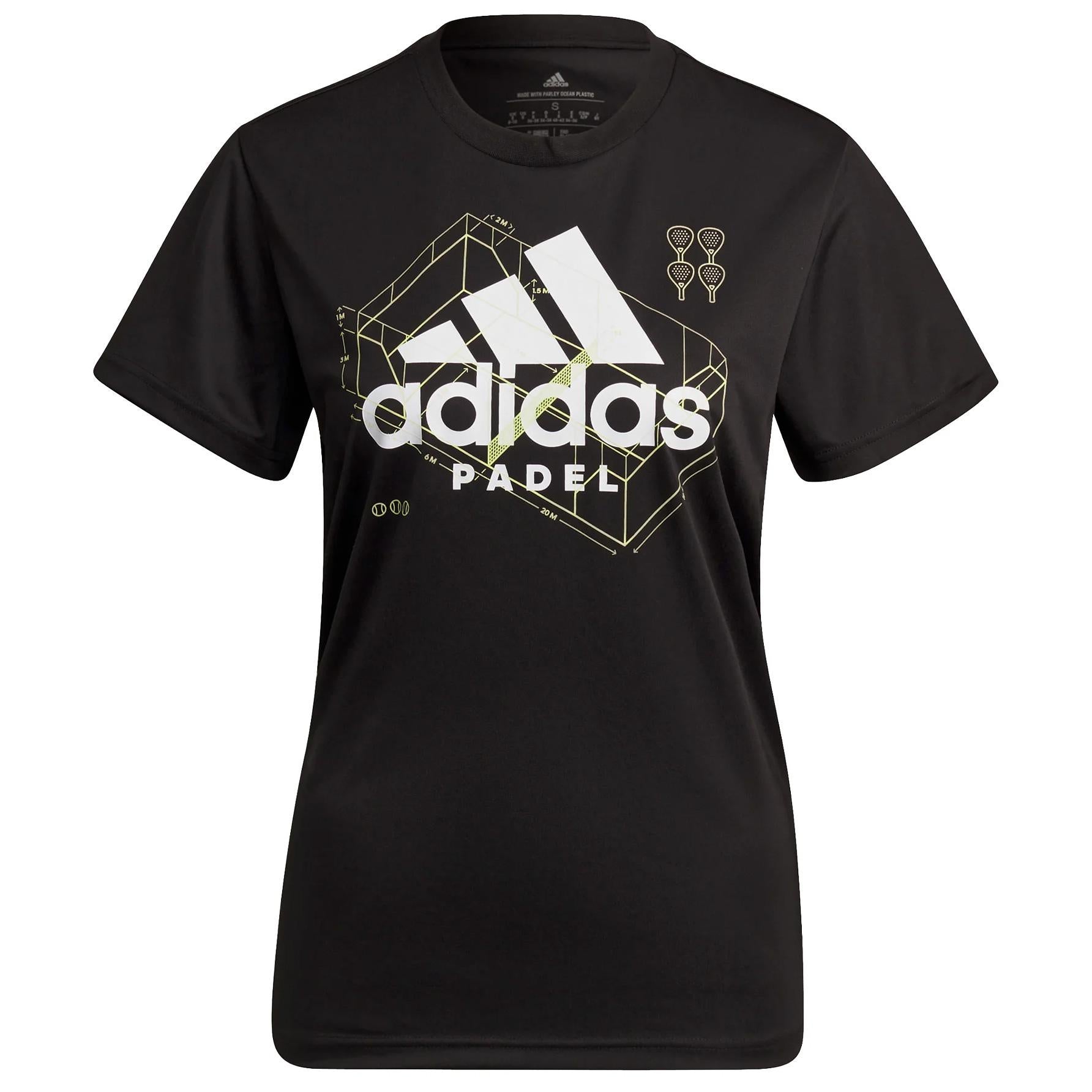 Adidas Ladies Padel Category Tee - Black-Bruntsfield Sports Online