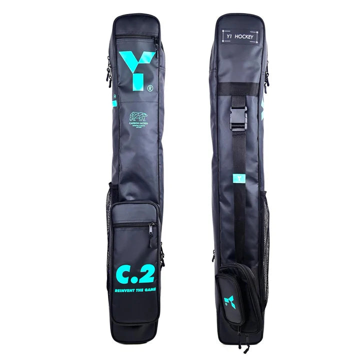 Y1 C.2 Tarpaulin Hockey Stick Bag - Black / Teal
