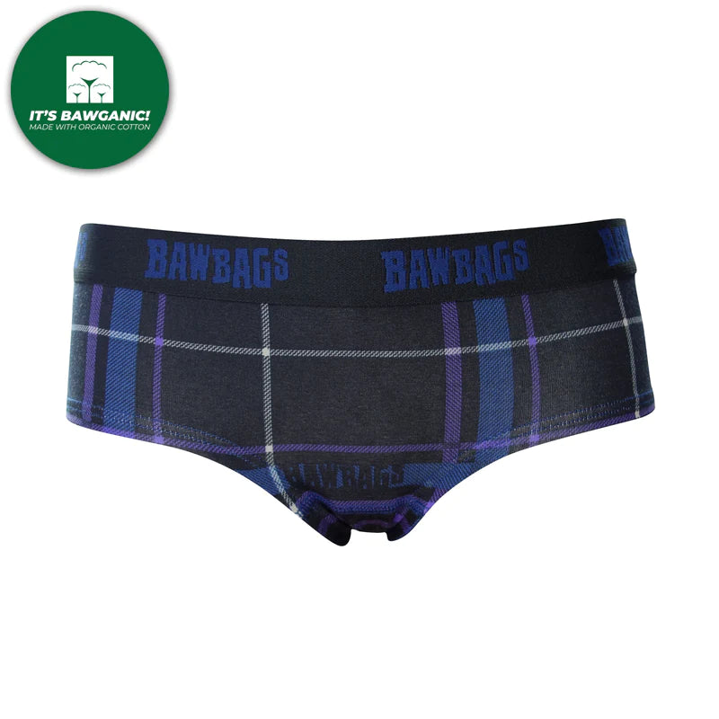 Bawbags Womens Cotton Dark Tartan Underwear