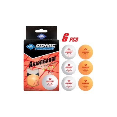 Donic 3 Star Avantgarde Poly 40+ Table Tennis Ball (6 Pack)-Bruntsfield Sports Online