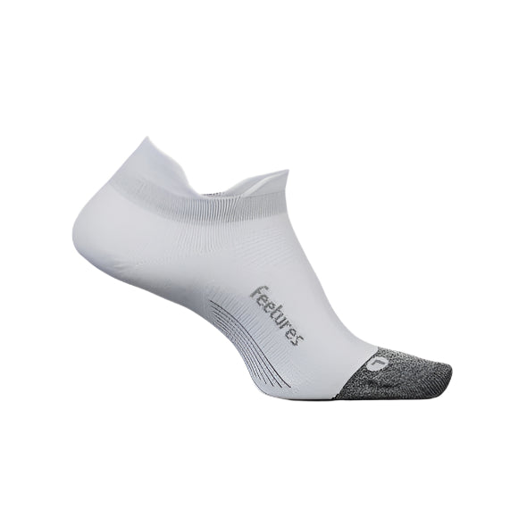 Feetures Elite Ultra Light No Show Tab Socks - White