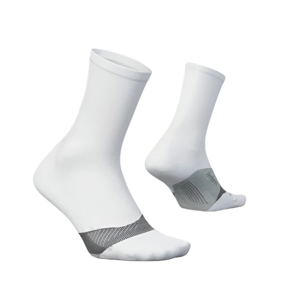 Feetures Elite Light Cushion Mini Crew - White