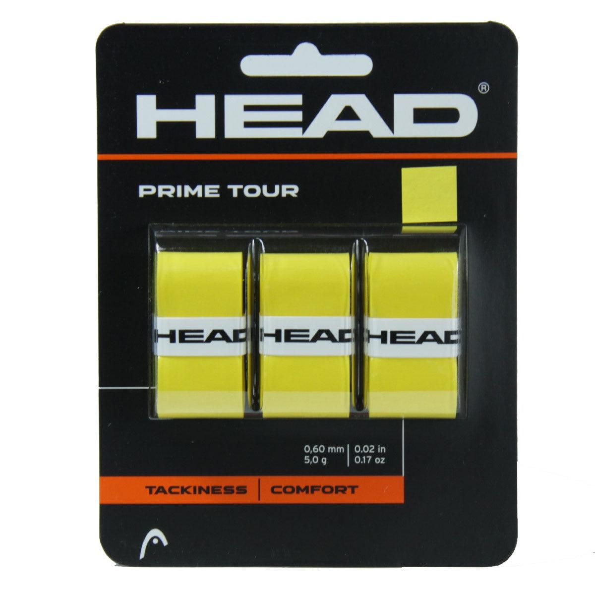 Head Prime Tour Overgrips 3Pk - Yellow-Bruntsfield Sports Online