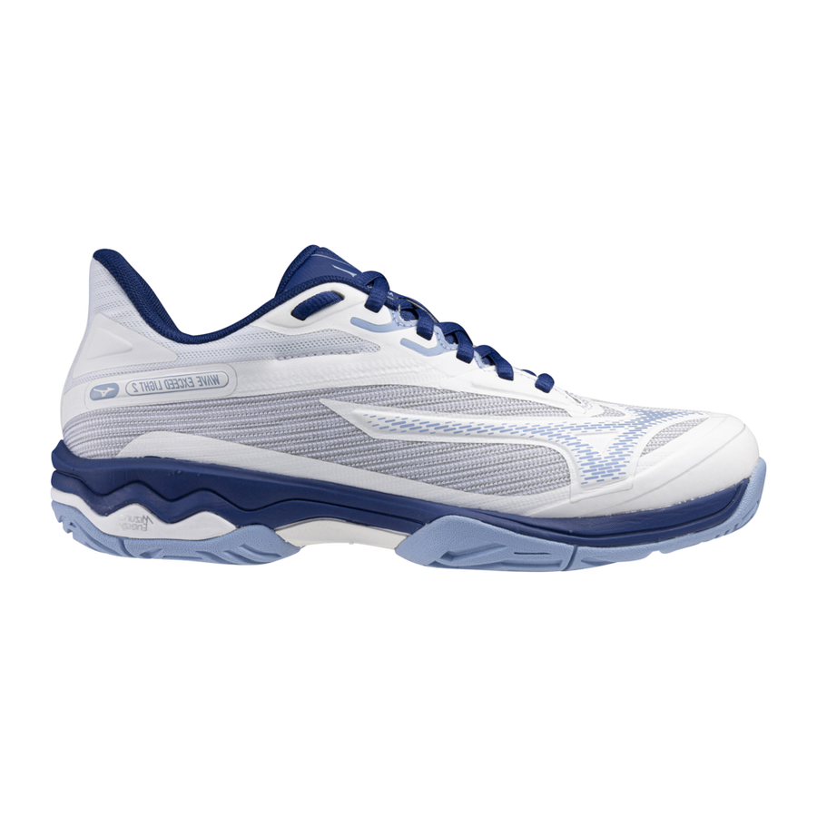 Mizuno Wave Exceed Light 2 Ladies Tennis Shoe - White/Blue