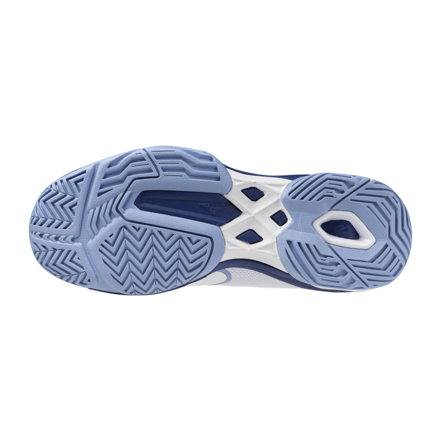 Mizuno Wave Exceed Light 2 Ladies Tennis Shoe - White/Blue