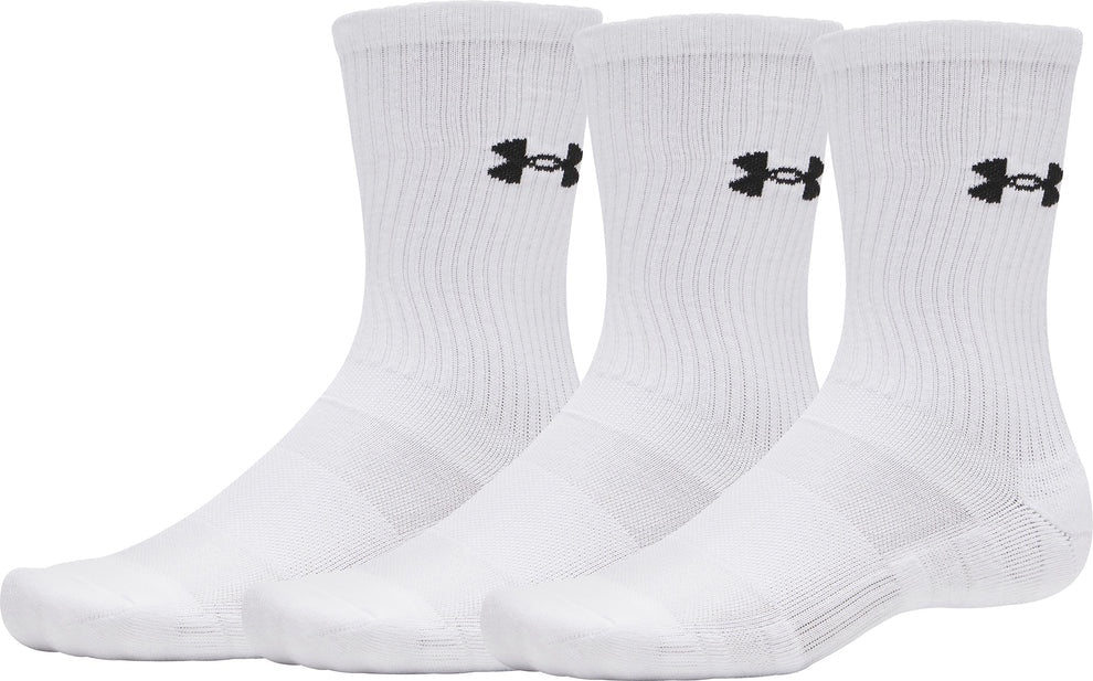 Under Armour Performance Cotton Sock Crew - White