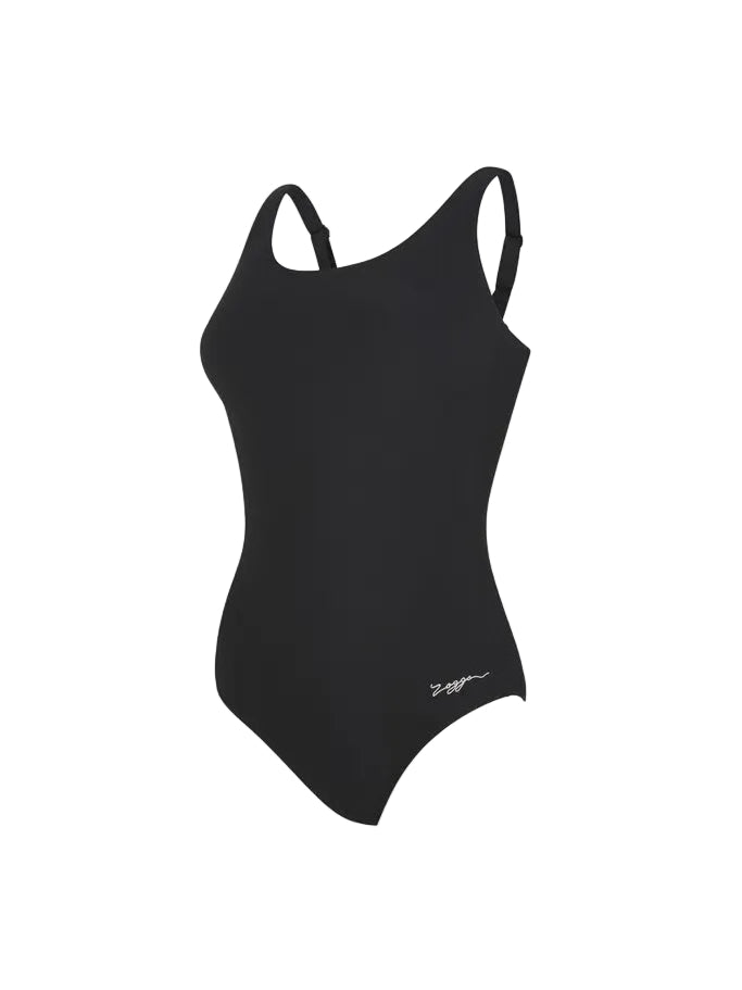 Zoggs Cottesloe Adjustable Scoopback Ladies Swimming Costume - Black