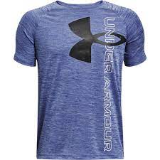 Under Armour Boys Tech Split Logo Hybrid Short Sleeve