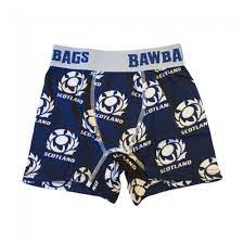 Bawbags Scotland Rugby Badge Kids Boxer Shorts