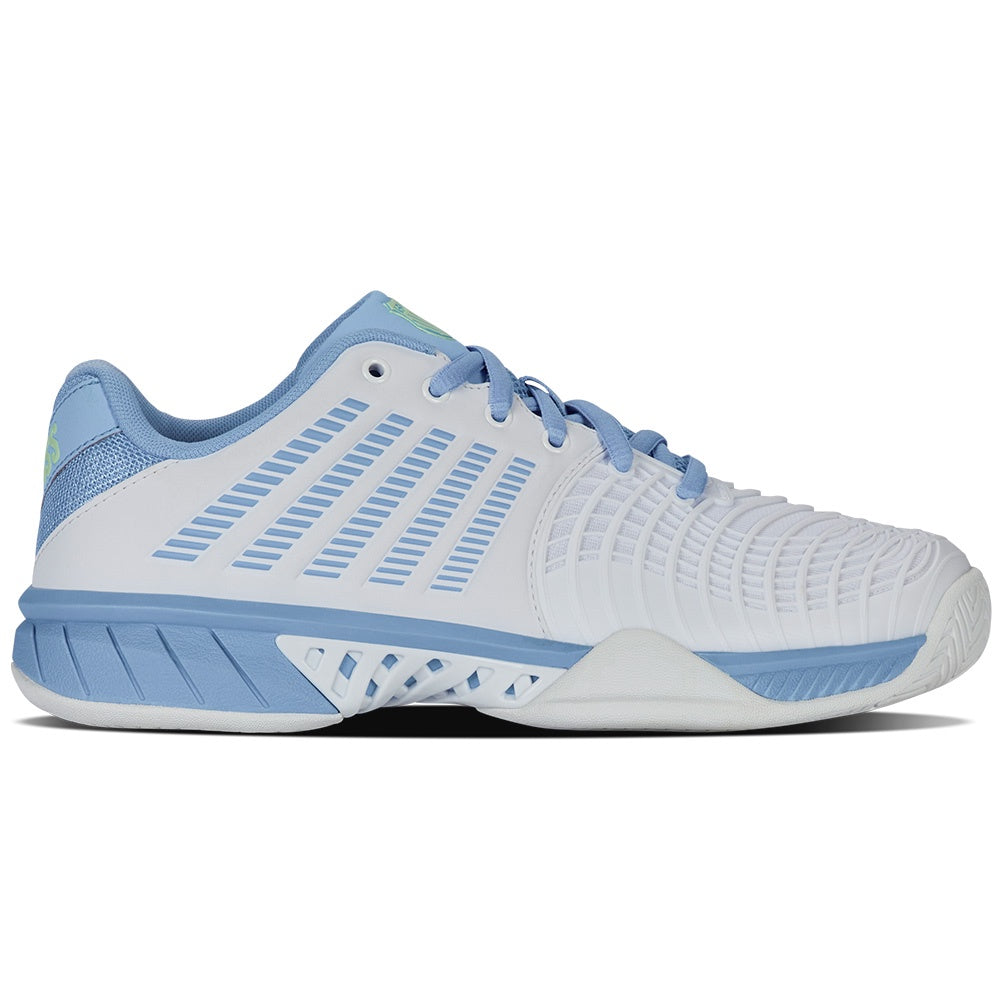 K-Swiss Express Light 3 Ladies Tennis Shoes - White/Sky Blue