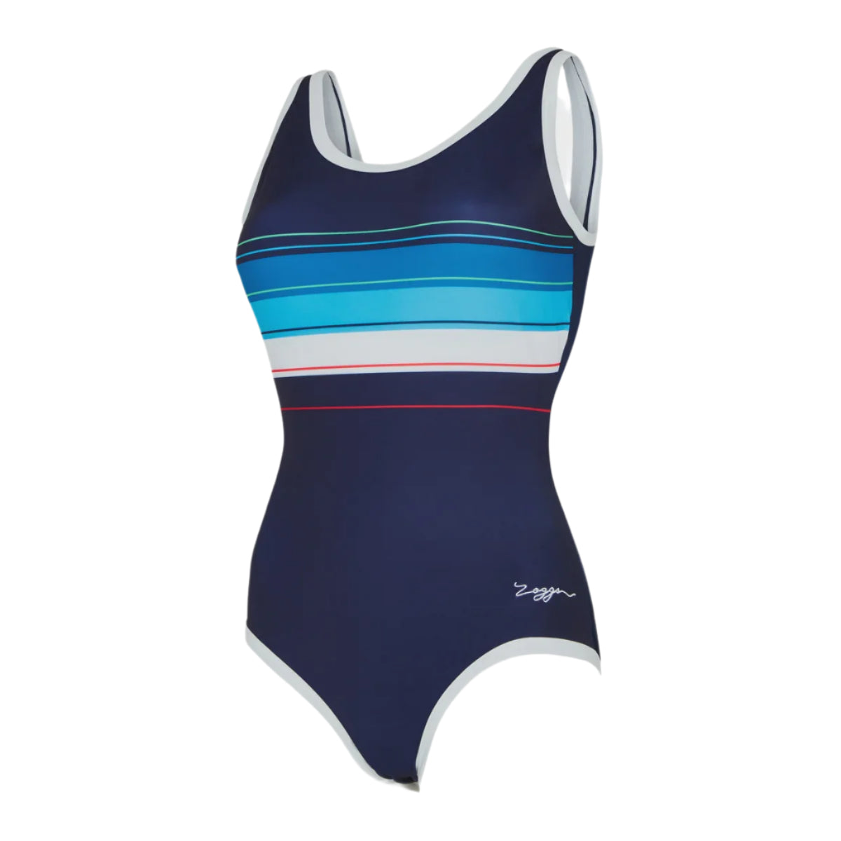 Zoggs Seamarine Binding Scoopback Ladies Swimming Costume