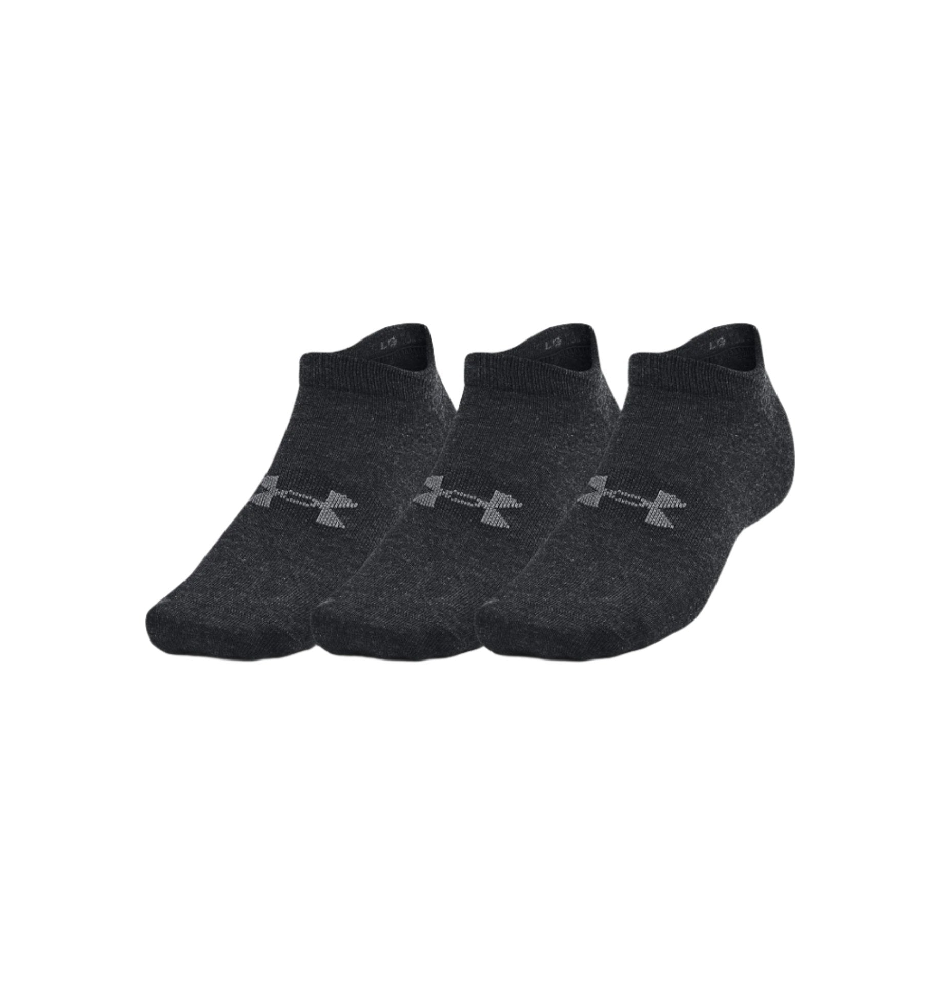 Under Armour Essential No Show 3-Pack Socks - Black