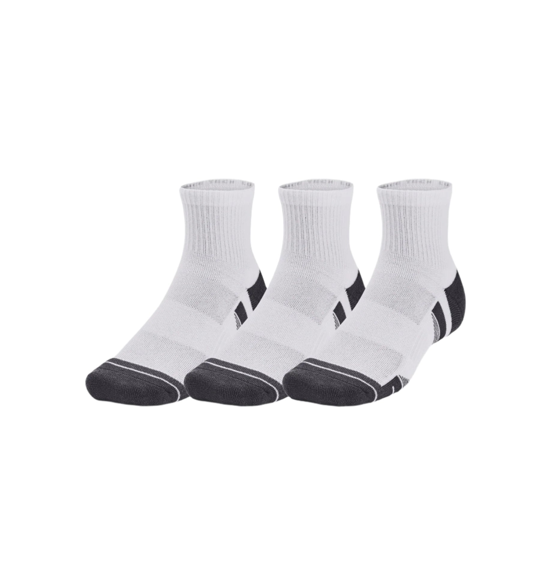 Unisex UA Performance Tech 3-Pack Quarter Socks - White