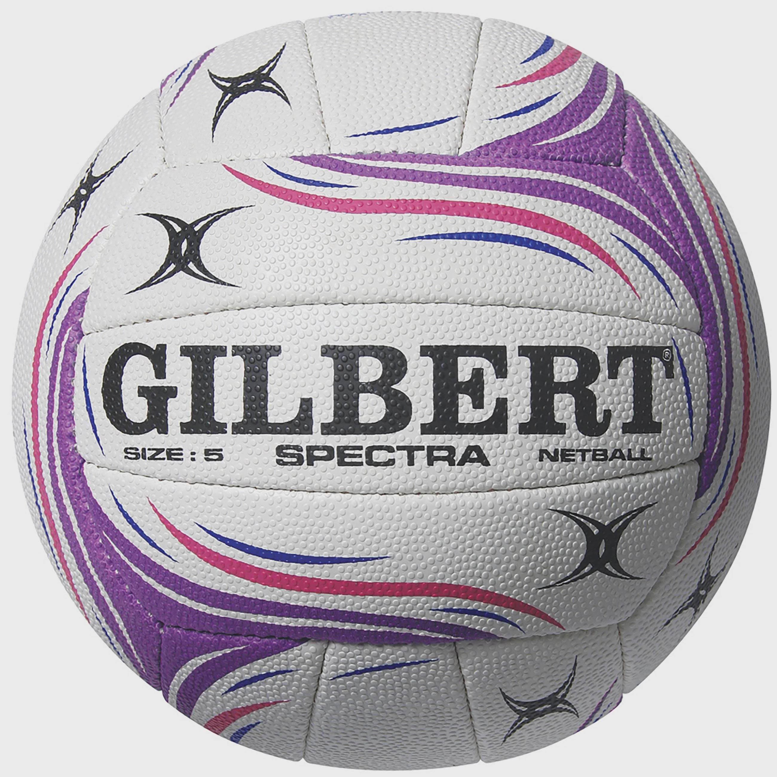 Gilbert Spectra Match Netball Size 5 - White/Purple/Pink