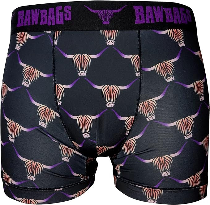 Bawbags Kids Cool De Sacs Highland Cow Boxer Shorts