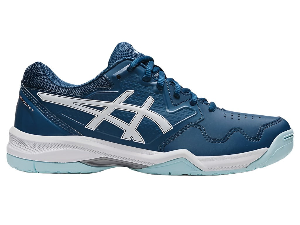 Asics Gel Dedicate 7 Ladies Tennis Shoes-Light Indigo/White-Bruntsfield Sports Online