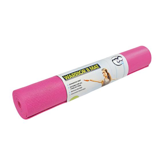 Fitness Mad Warrior II 4mm Yoga Mat - Pink