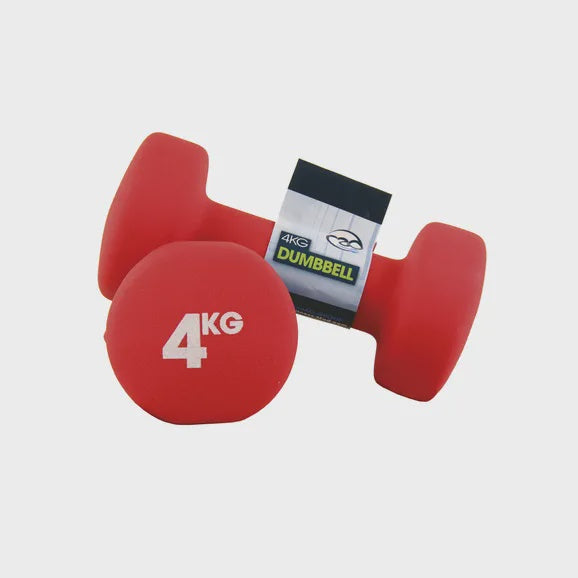 Fitness Mad Red Neoprene Dumbbells (Pair) - 4KG