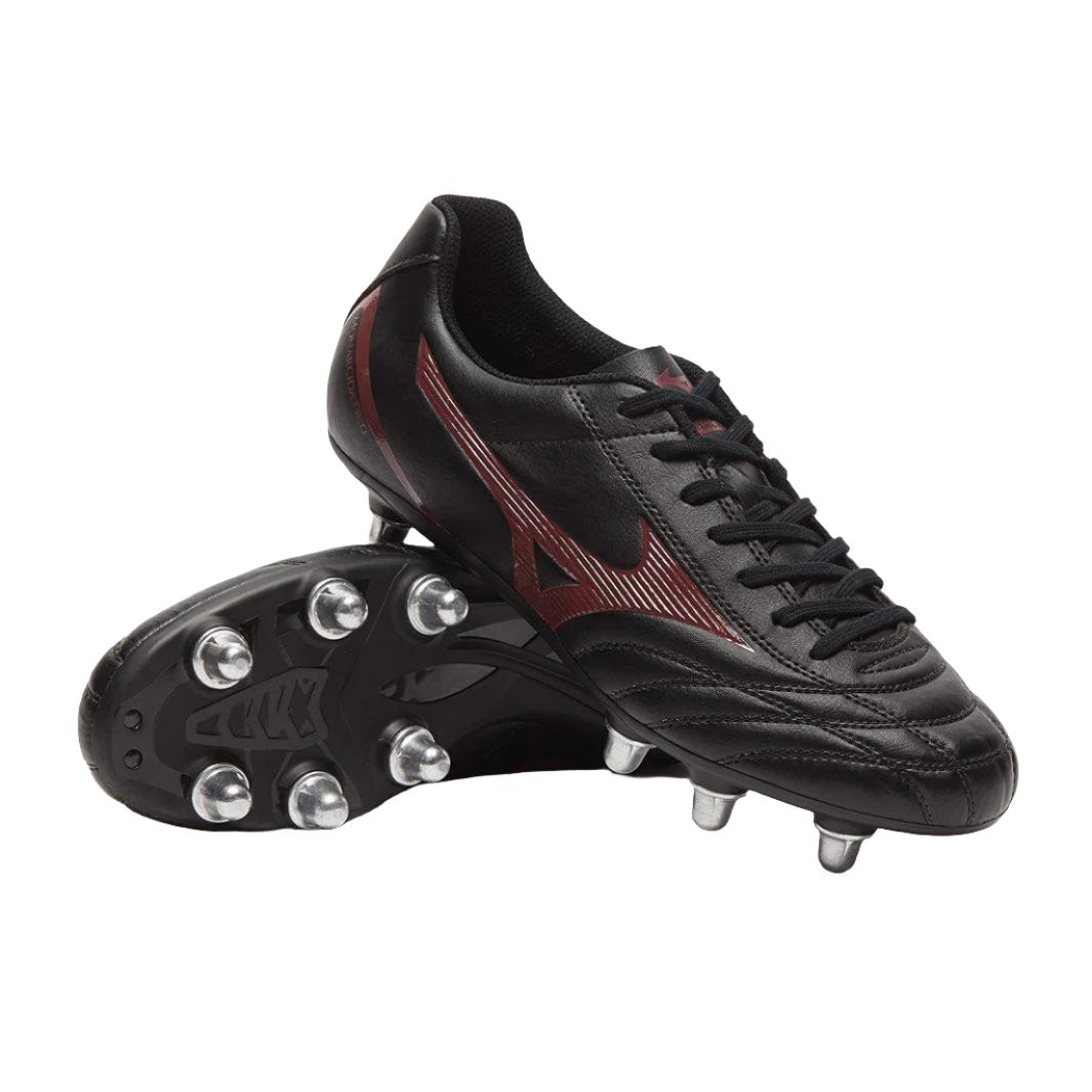 Mizuno Monarcida Neo RG SI Rugby Boots - Black/Maroon-Bruntsfield Sports Online