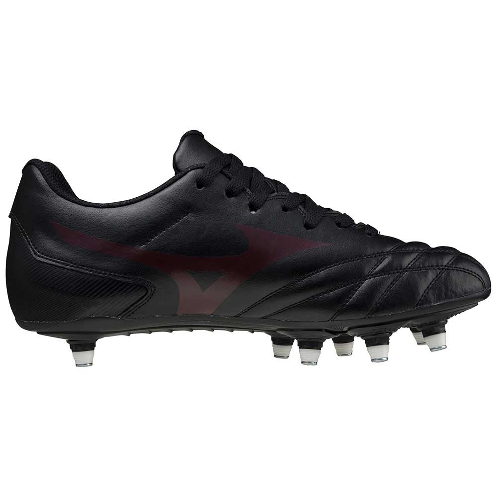 Mizuno Waitangi II CL Rugby Boots - Black/Maroon-Bruntsfield Sports Online