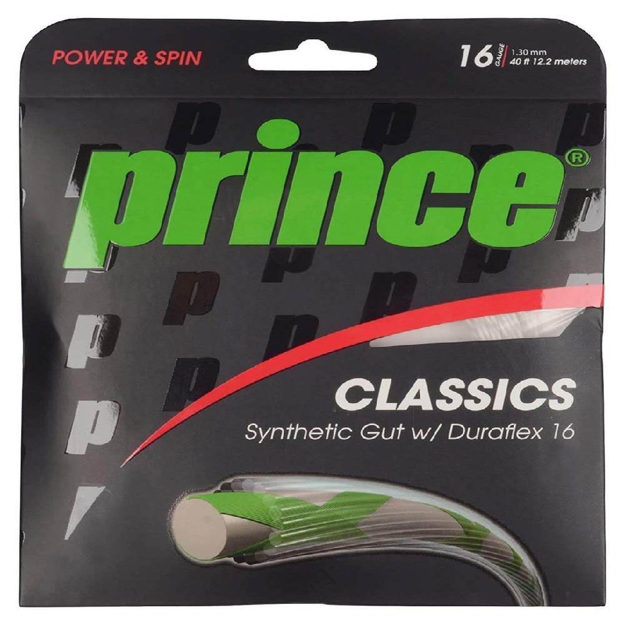 String Upgrade - Prince Synthetic Gut Duraflex (White)-Bruntsfield Sports Online