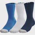Adult HeatGear Crew Socks 3-Pack - Navy/Blue/Steel-Bruntsfield Sports Online