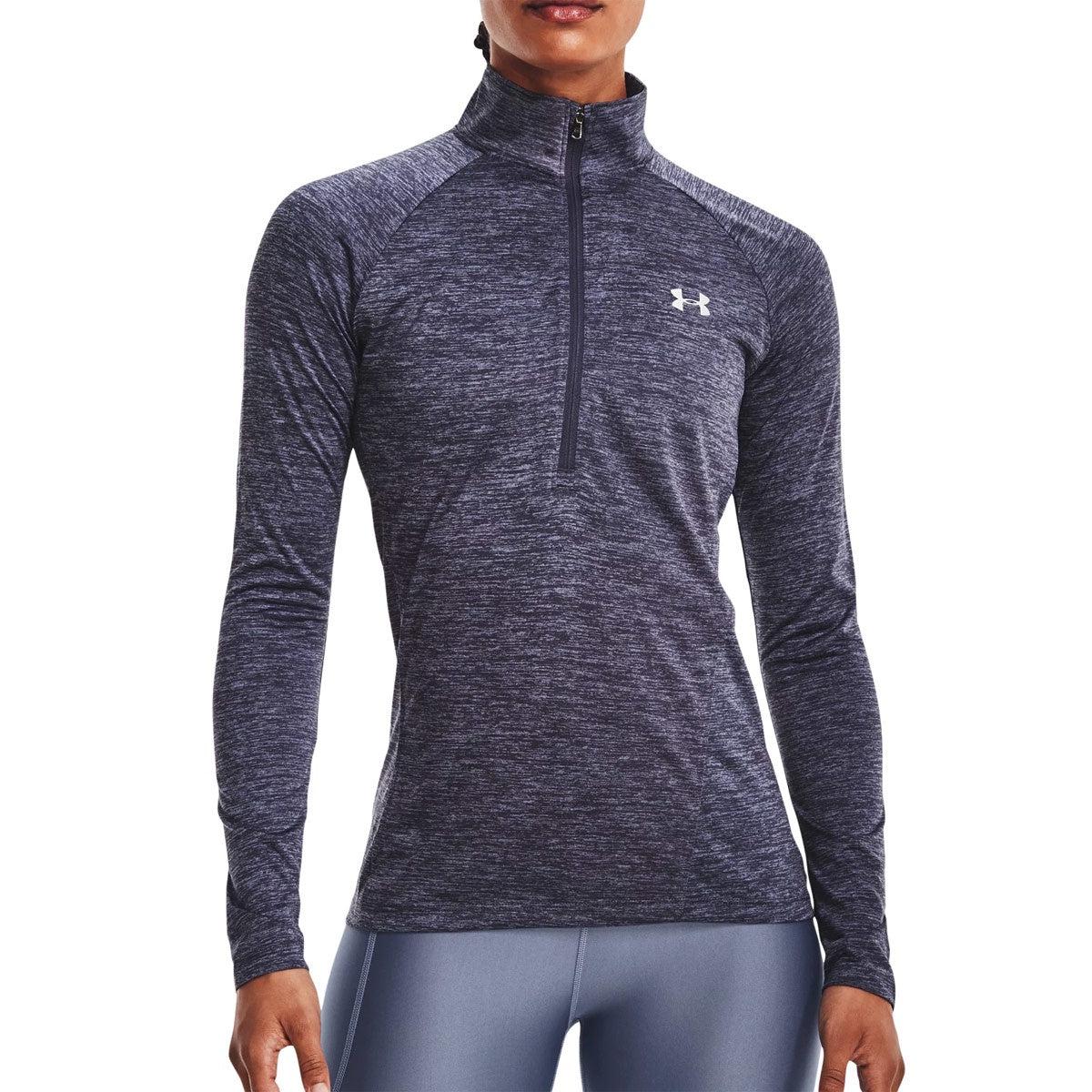 Under Armour W's Tech 1/2 Zip - Twist - Steel-Purple-Silver-Bruntsfield Sports Online