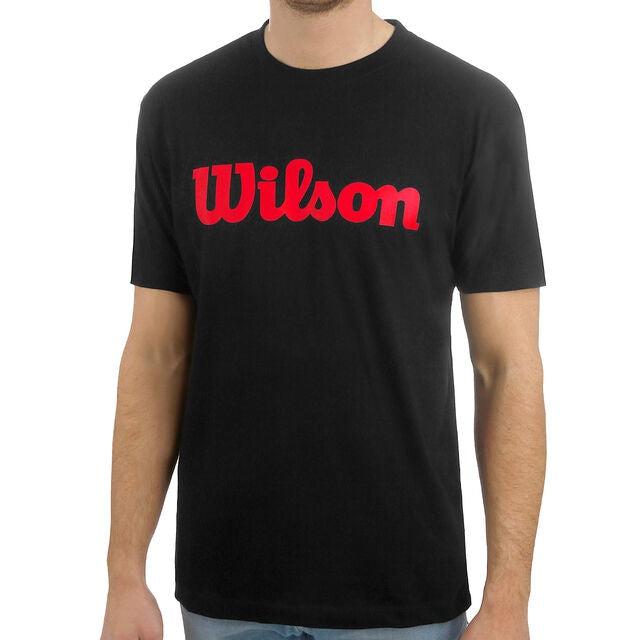 Wilson Script Cotton Men's T-shirt Red/Black-Bruntsfield Sports Online