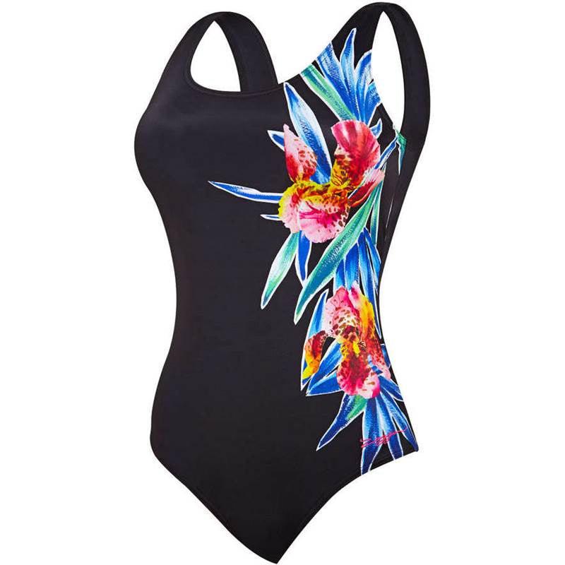 Zoggs Hybrid Tropics Scoopback Ladies Swimming Costume-Bruntsfield Sports Online