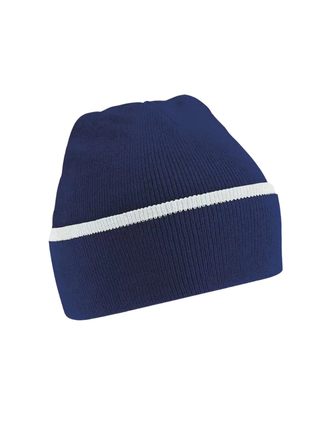 Beechfield Cuffed Beanie - French Navy/White