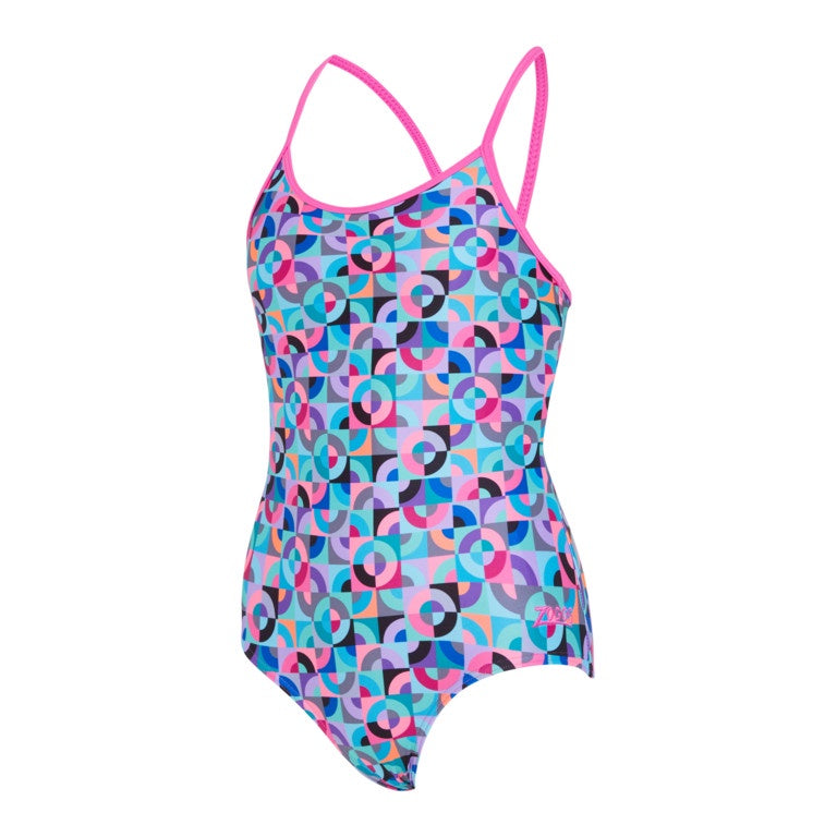 Zoggs Rhythm Sprintback Girls Swimming Costume