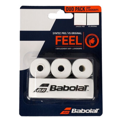 Babolat Syntec Pro x1 / VS Orignal x3 Tennis Grips - White