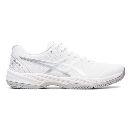 Asics Gel Game 9 Ladies Tennis Shoe - White/Pure Silver
