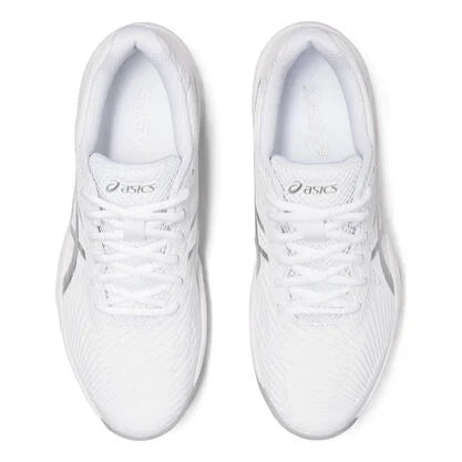 Asics Gel Game 9 Ladies Tennis Shoe - White/Pure Silver