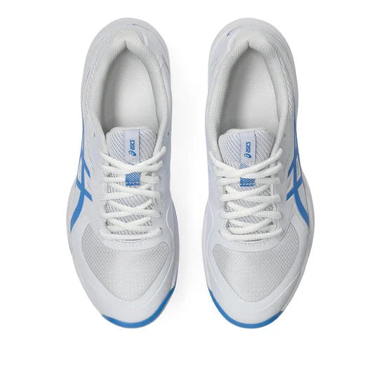 Asics Game FF Clay/OC Ladies Tennis Shoe - White/Blue Coast