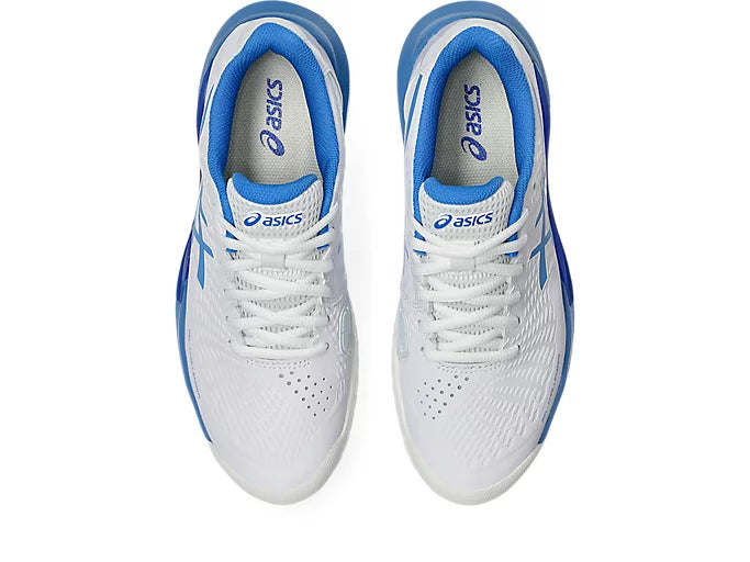 Asics Gel Challenger 14 Ladies Tennis Shoes - White/Blue Coast