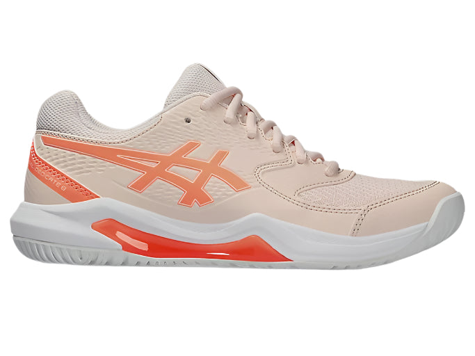 Asics Ladies Gel Dedicate 8 Tennis Shoe - Pearl Pink/Sun Coral