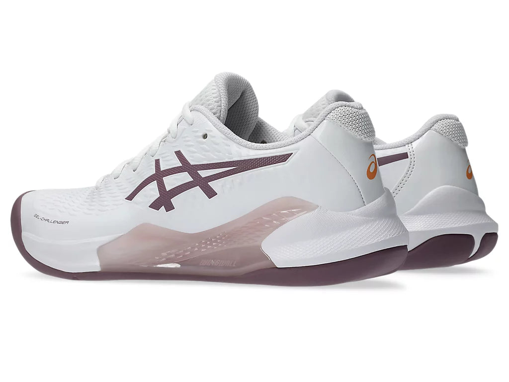Asics Gel Challenger 14 Ladies Indoor Tennis Shoes - White/ Dusty Mauve