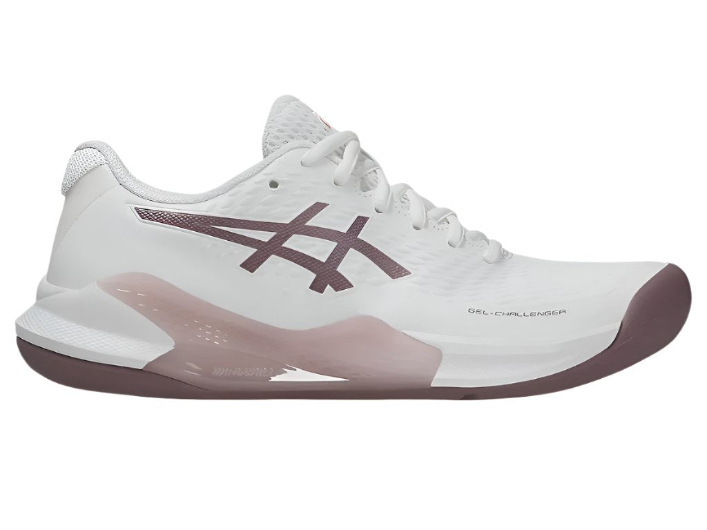 Asics Gel Challenger 14 Ladies Indoor Tennis Shoes - White/ Dusty Mauve