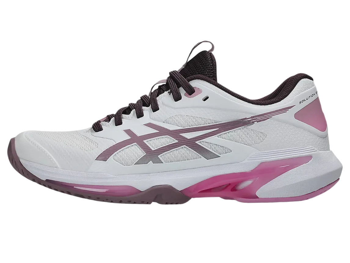 Ladies Asics Solution Speed FF 4 Tennis Shoes - White/Dusty Mauve