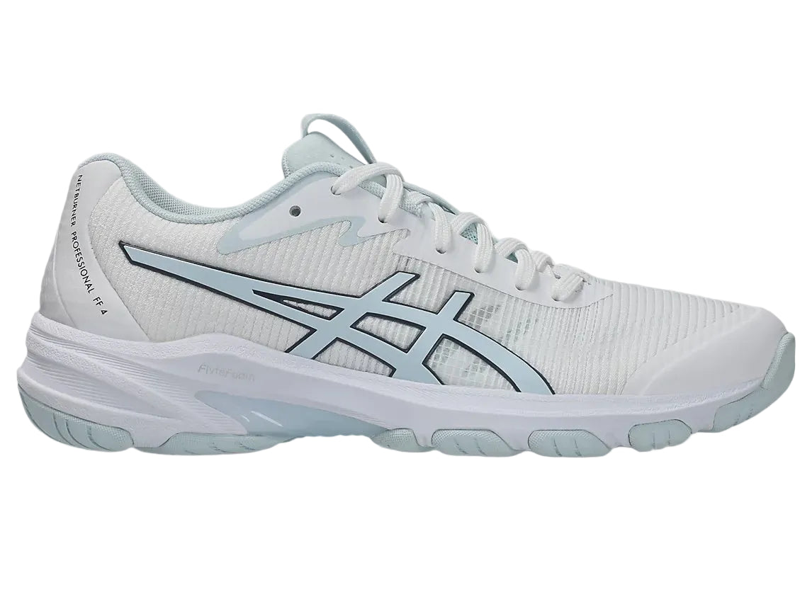 Asics Netburner Professional FF 4 Ladies Netball Shoe - White/Sky