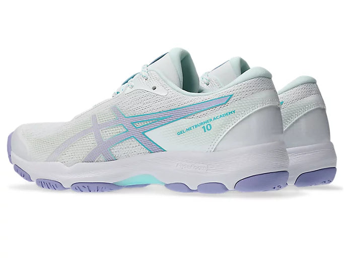 Asics Netburner Academy 10 Ladies Netball Shoes - White/Vapor